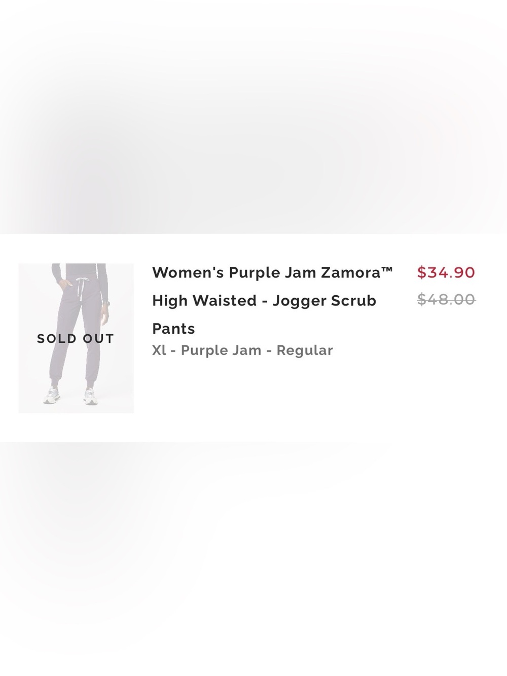 FIGS W Purple Jam Zamora High Waisted Jogger Scrub Pants - XL - Purple Jam